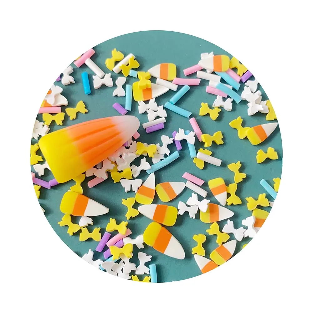 Resin Halloween Corn Candy Mixed Polymer Clay Sprinkles Slimes For Slime Additives DIY Slime Accessories Filler