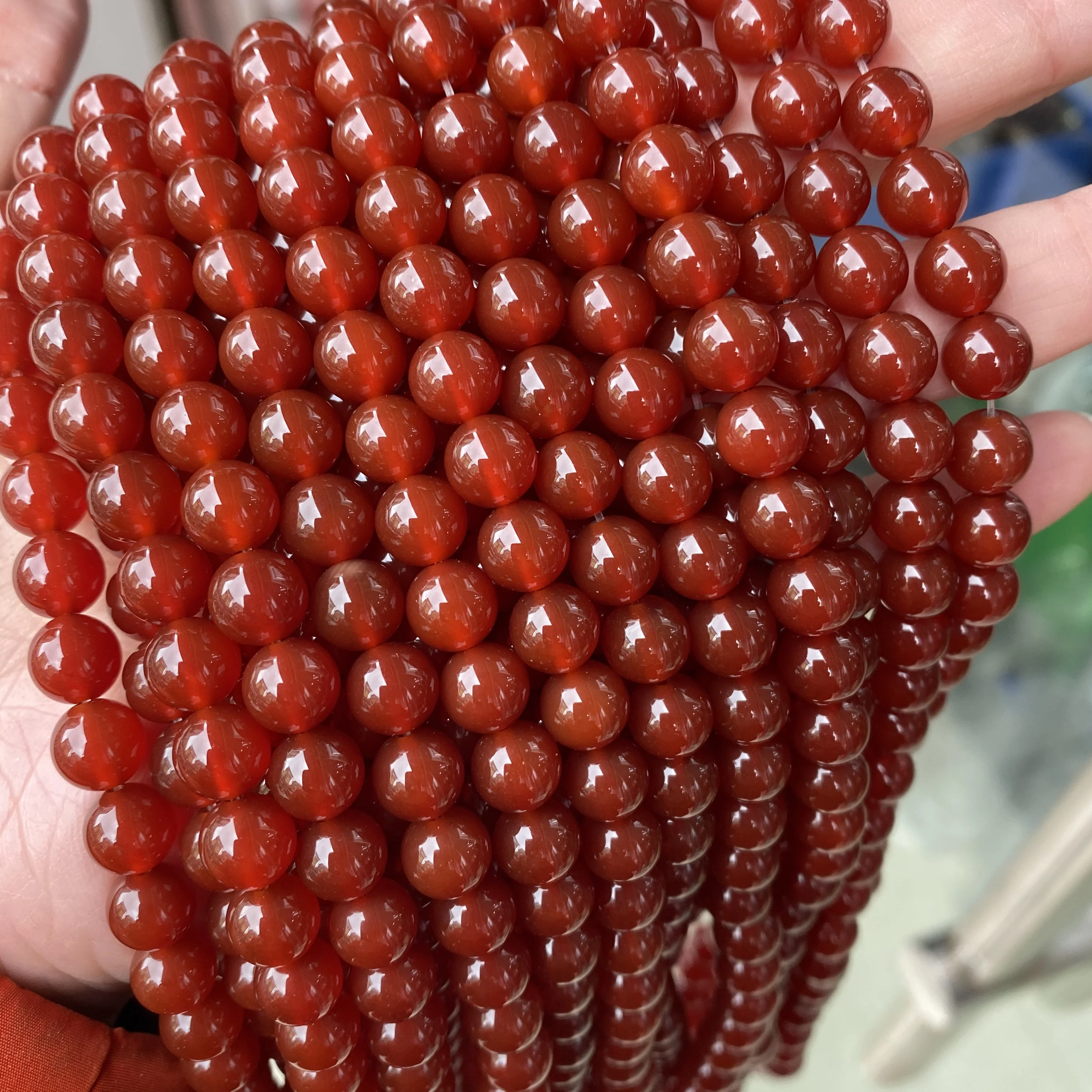 AAA Carnelian 4/6/8/10/12/14mm Natural Stone Loose Round  Red Agate Beads Carnelian