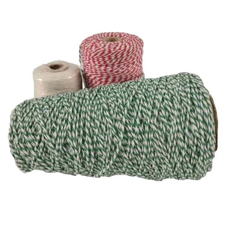 2mm Christmas two-color decorative cotton rope for DIY handmade gifts