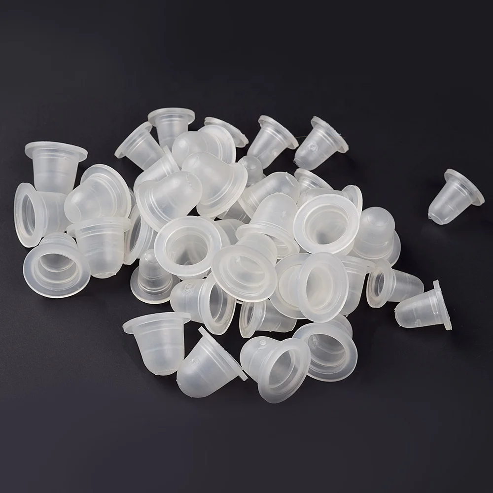 100Pcs soft Microblading Tattoo Ink Cup Cup Pigment Silicone Holder Container S/L For Needle Tattoo accessory supply