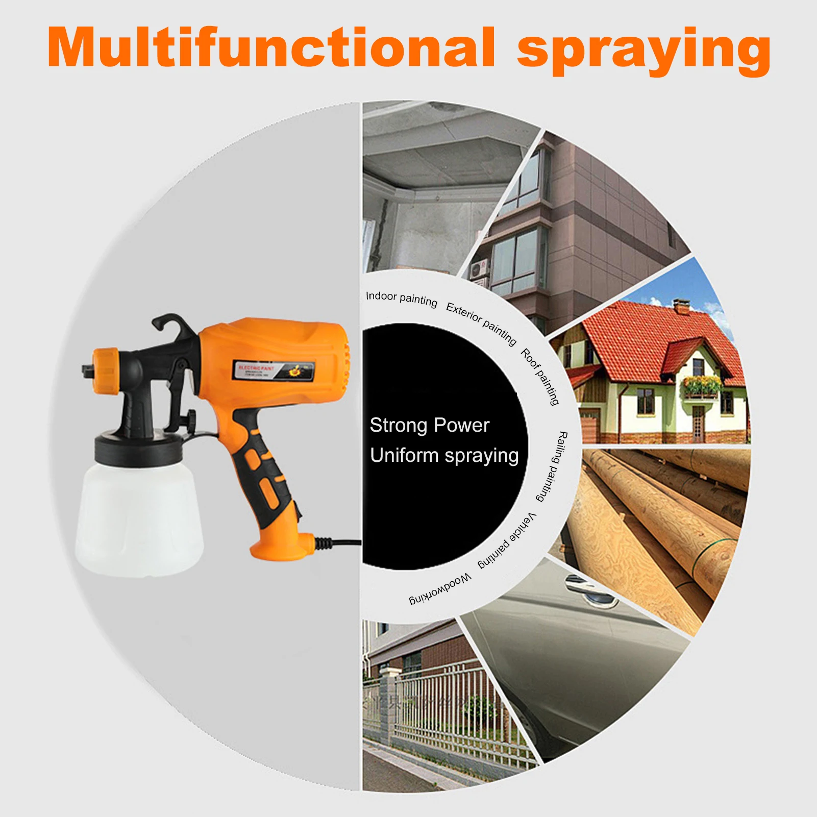 Hot Selling Painting Tool 550W Power Hvlp  Paint Gun Airless Portable Electric Paint Sprayer Sprayer Machine For Wall Furniture