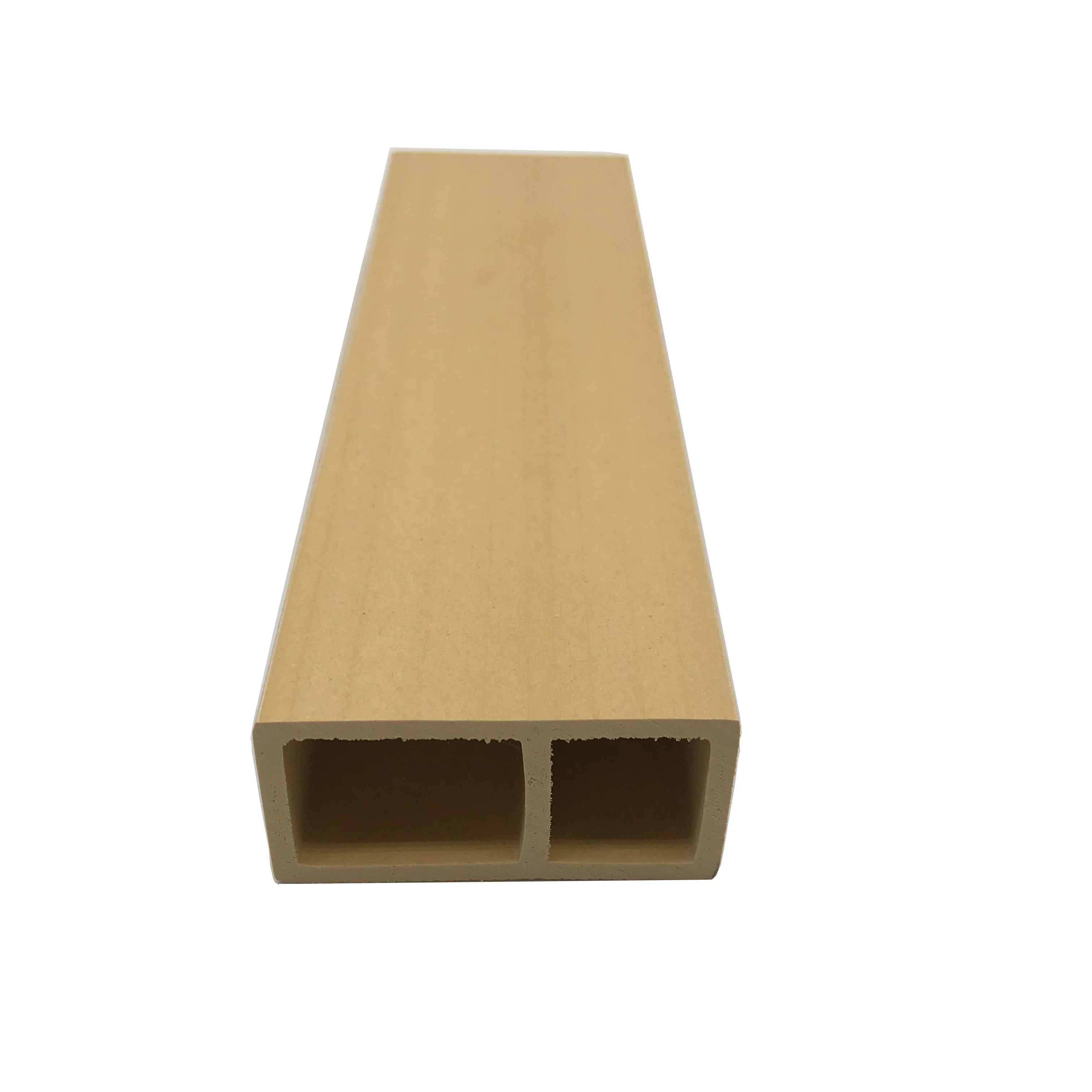 Easy install wpc composite plastic wood timber tube 50x25mm composite wpc timber tube for wall partition
