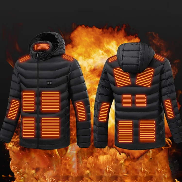 Custom Usb Reactive Temperature Controller Motorcycle Outwear Warming Heating Jacket Men For Winter