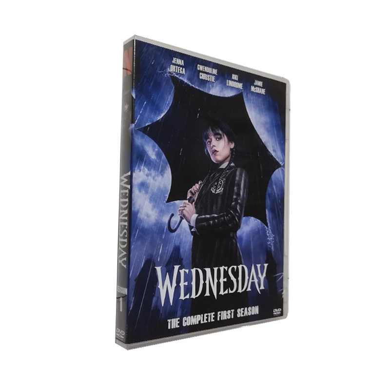 Wednesday Season 1 Latest DVD Movies 3 Discs Factory Wholesale DVD Movies TV Series Cartoon CD Blue ray Free Shipping