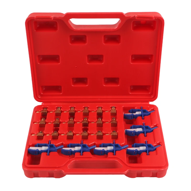 Китайский завод 24 шт. автомобильный дизельный инжектор топливный цилиндр Common Rail диагностический тестовый адаптер набор инструментов EC1414