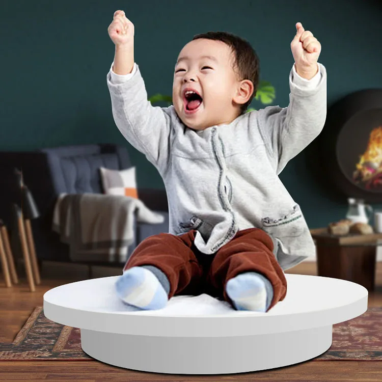 Automatic Photography Turntable 40cm 15.7in Knob Control Speed 360 Degree Product Shooting Electric Rotating Display Stand