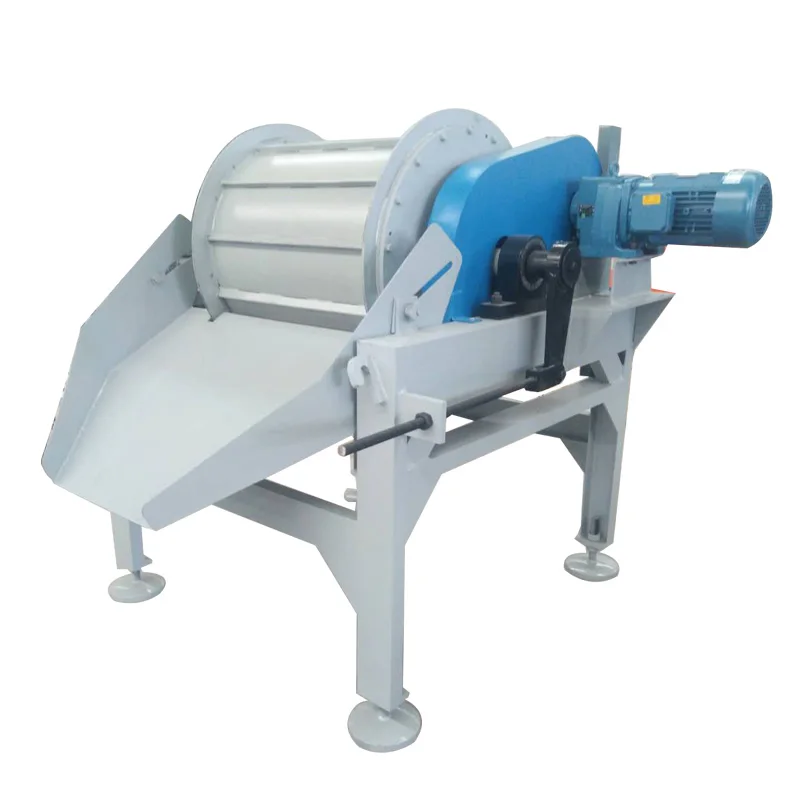 Simplicity of operator dry magnetic drum roller separator