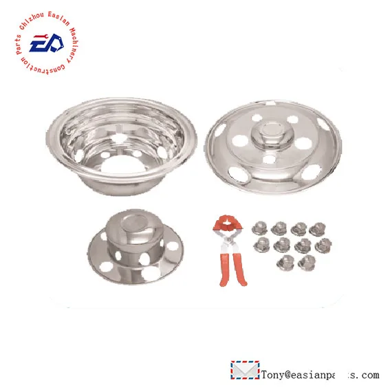 Universal Wheel Cover Repair Kit 16 Inch Size BUS TRUCK Stainless Steel,abs 5 Handholds Hubcaps in Stock