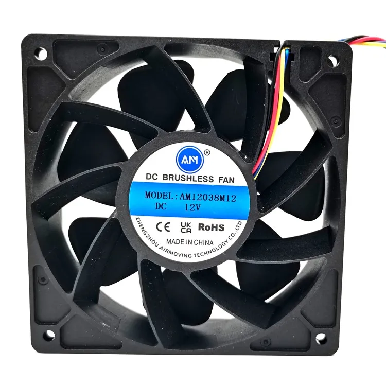 High speed Small noise 120mm x 120mm x 38mm cooling fan ball bearing cooling axial fan 12038 4 Inch 12V 24V, 48V, DC Duct Fan