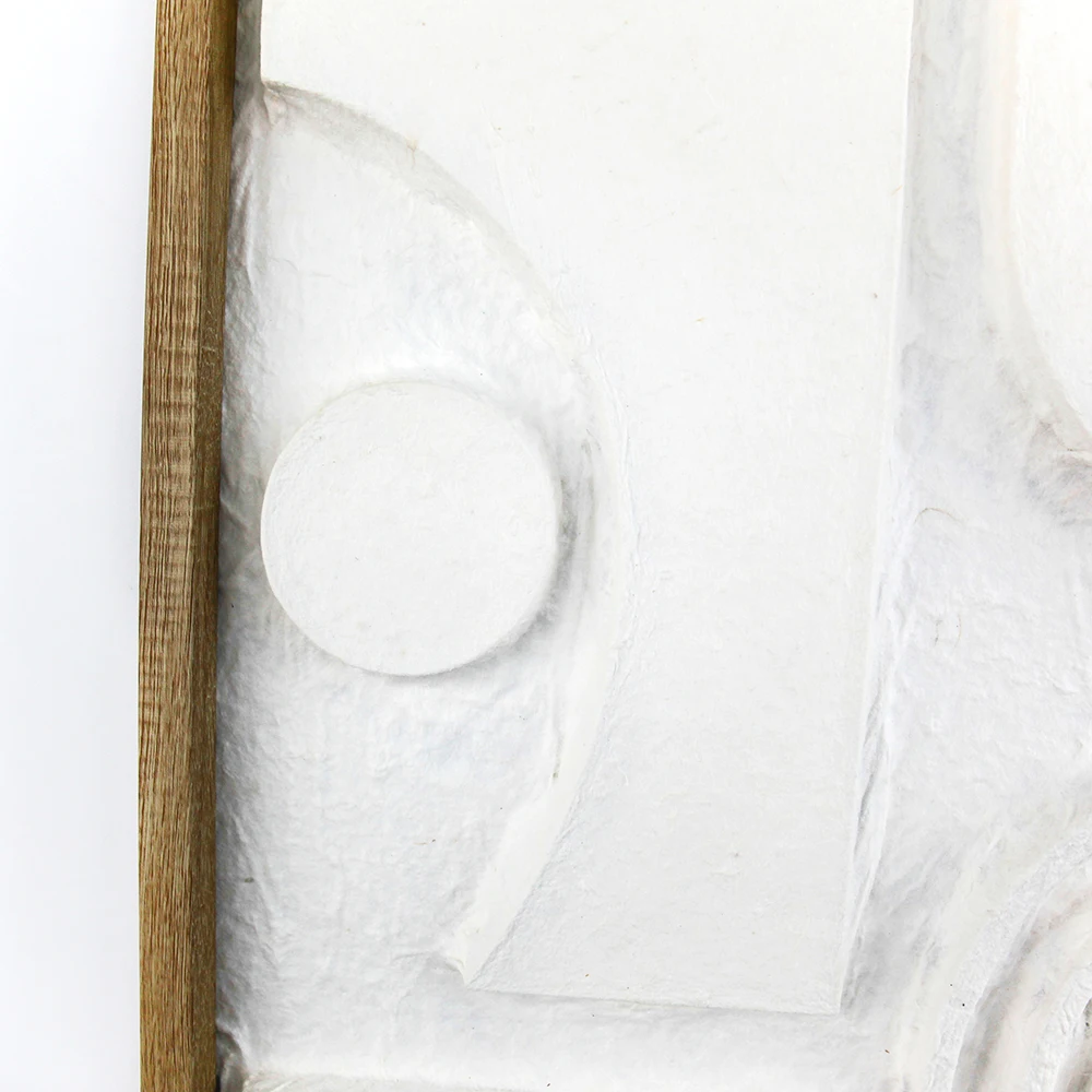 Xingcheng OEM Hottest 2022 Abstract Framed Work Wall Plaster Art Sculptures Pulp Painting With Pulp