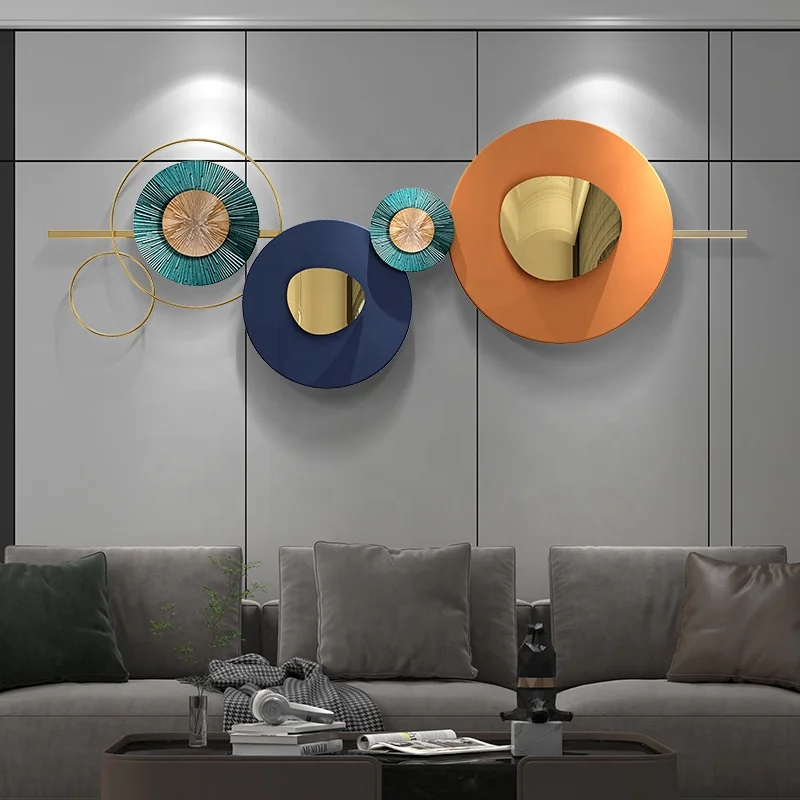 Eco-friendly wall art living room modern movable vertical irregular hanging clock wall decor art sculpture metal wall art