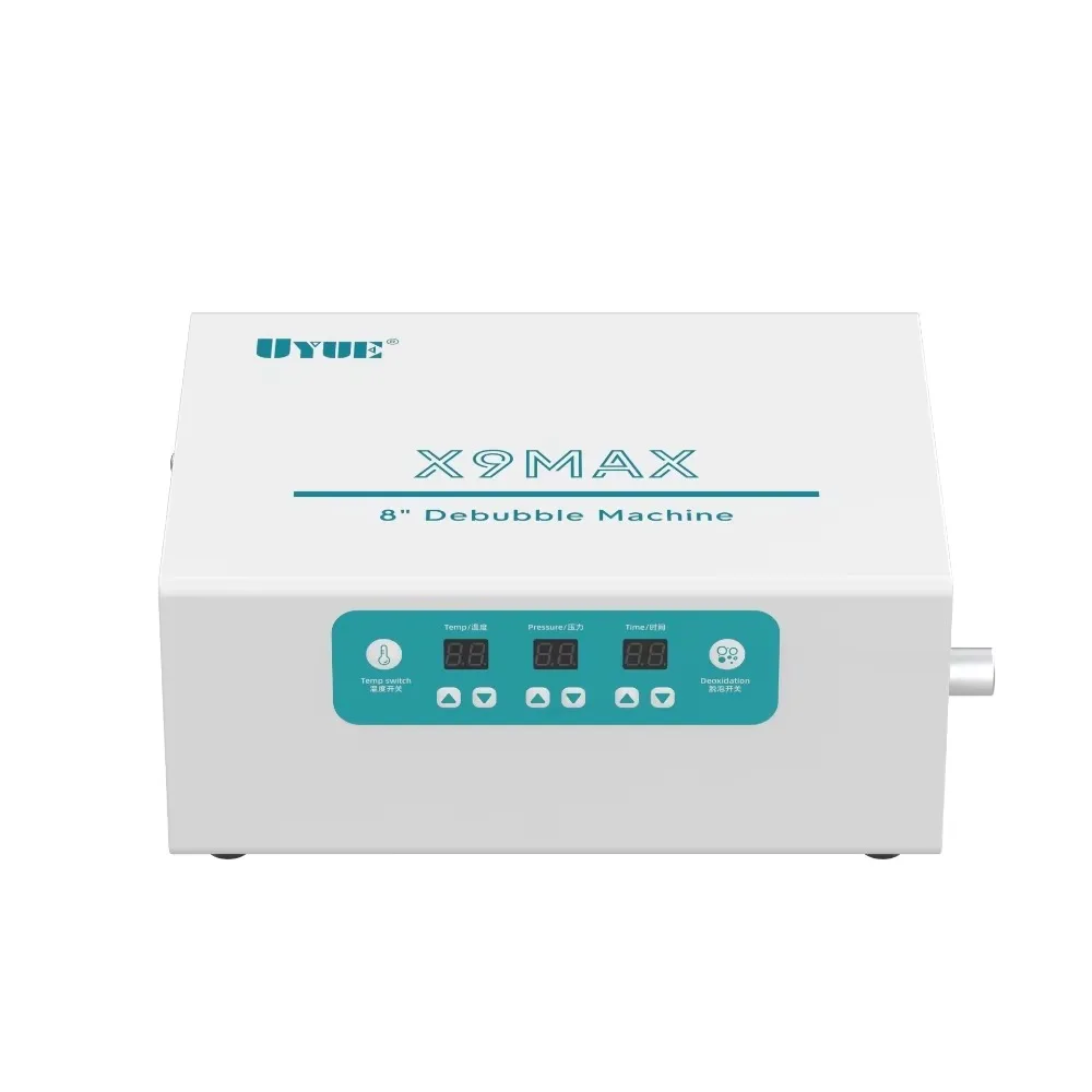 Uyue X9 MAX 8inch 500w Mini Bubble Remover Machine Lcd Screen Built in Pump For Mobile Phone Repair Defoaming Machine