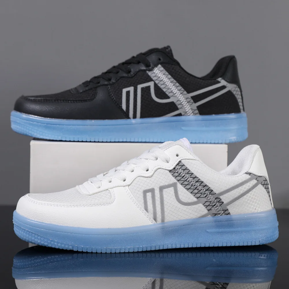 High Quality Cold Dip Thick Sole Skateboarding Shoes Rubber Sole Microfiber Leather Men Casual Sneakers Walking Style Shoes