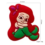 New custom cartoon character Princess shaped silicone focal Beads for pens baby pacifier chain loose beads for jewelry making