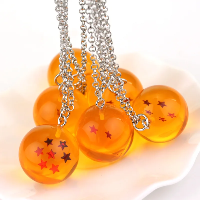 Wholesale Japan Anime Dragon Ball Resin 1 2 3 4 5 6 7 Star Necklace Pendant for Fans Cosplay