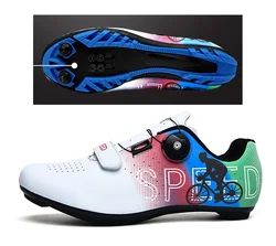 Spring new cycling shoes men and women cycling rubber breathable racing cycling shoes