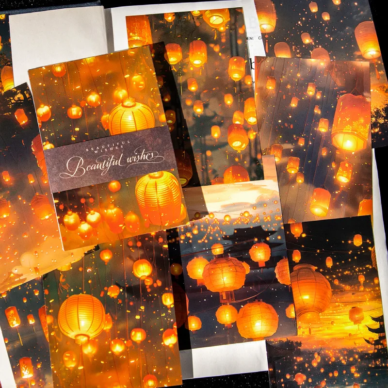 30pcs/pack Copperplate Material Paper Beautiful Prayer Series Handbook DIY Decoration Underlay Collage Material