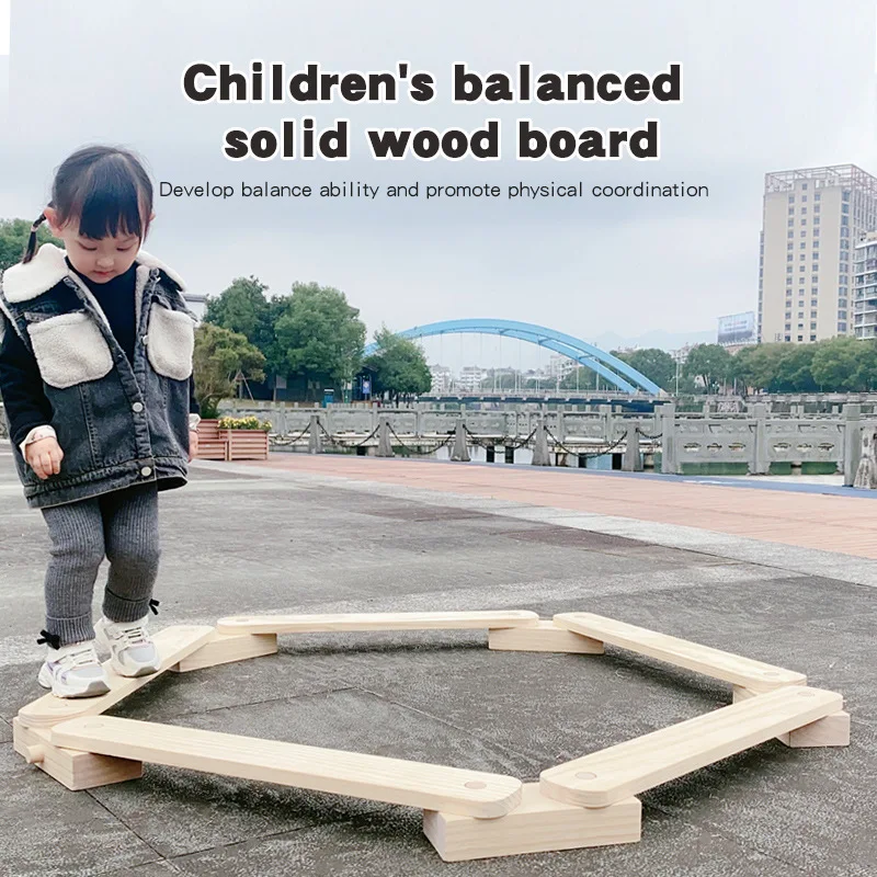 Hoye craft popular outdoor playing game safety sturdy sports training toy promote motor skills wooden balance board