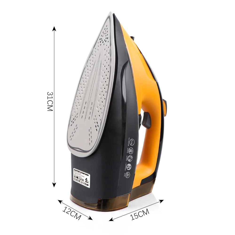 Electric iron steam ceramic soleplate hand  clothing ironing machine steam iron with anti drip and water tank for shirt