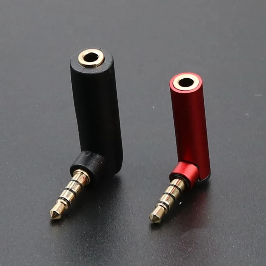 3.5mm Male to Female 90 Degree Right Angled Adapter Converter Headphone Audio Microphone Jack Stereo Plug Connector