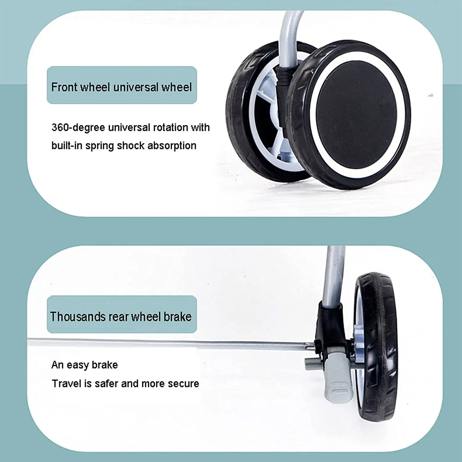 Outdoor Luxury Foldable Dog Cat Carrier Trolley Travel Carriage Pet Stroller