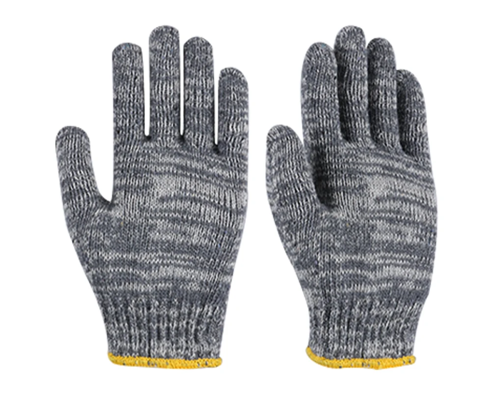 China Wholesale 360-800g/Dozen White Cotton Knitted Gloves Working Reusable Guantes Safety Work Labor Glove for Garden