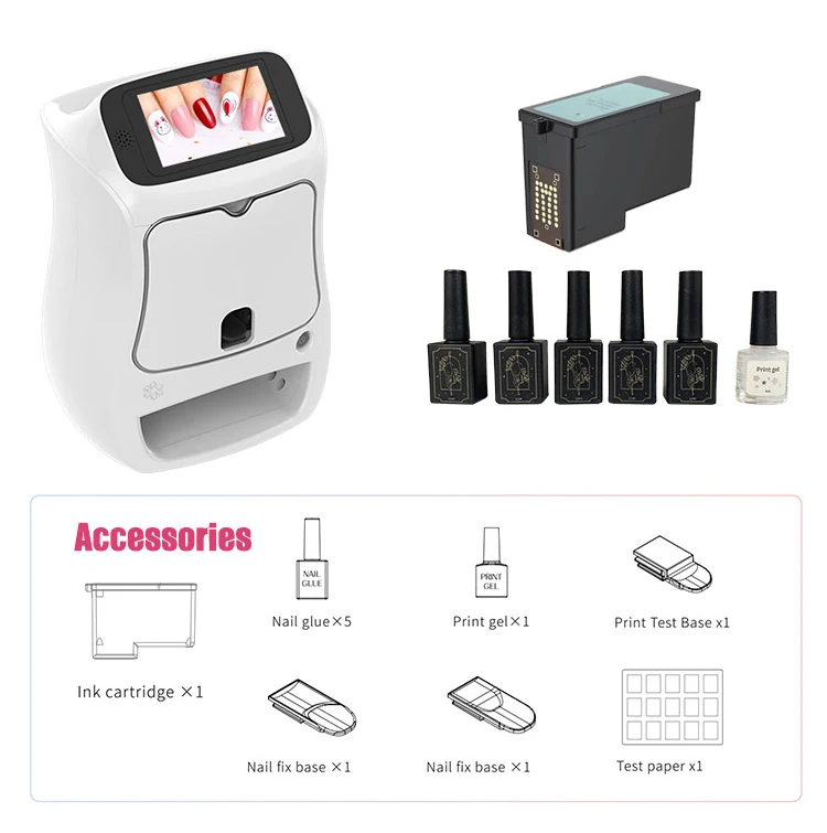 2024 Nail Printer Finger DIY Print Art WIFI Automatic 3D Art 361 Designs Finger Nails Printing Machine for Salon Use