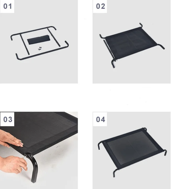 
RTS Large Dog Cot Indoor Raised Outdoor Steel Frame Elevated Pet Bed 