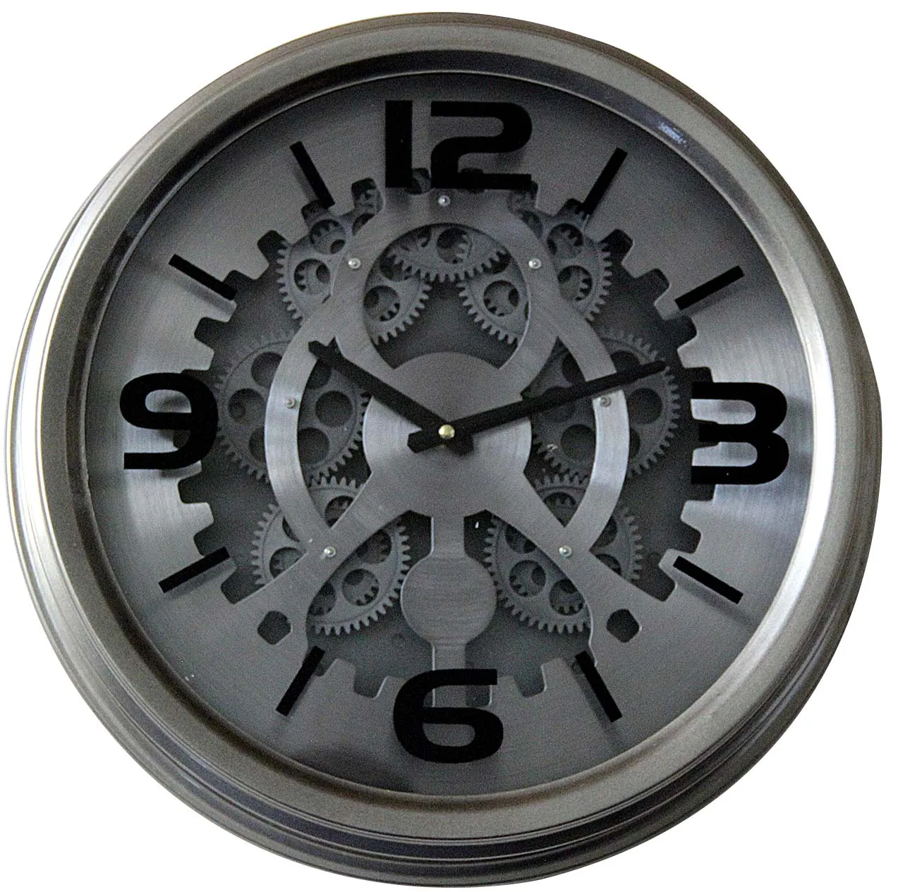 Hot sale factory direct metal gear moving wall clock retro french steampunk COG clocks