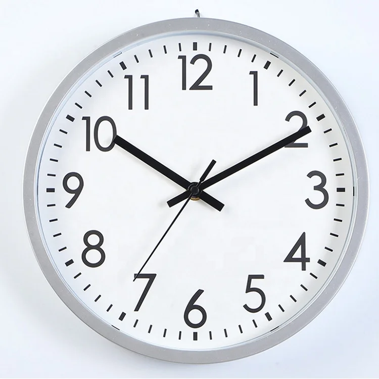 Antique wall clock Home Decorative simple design 10 inch custom logo needle clock large promotional gift wall clock living room