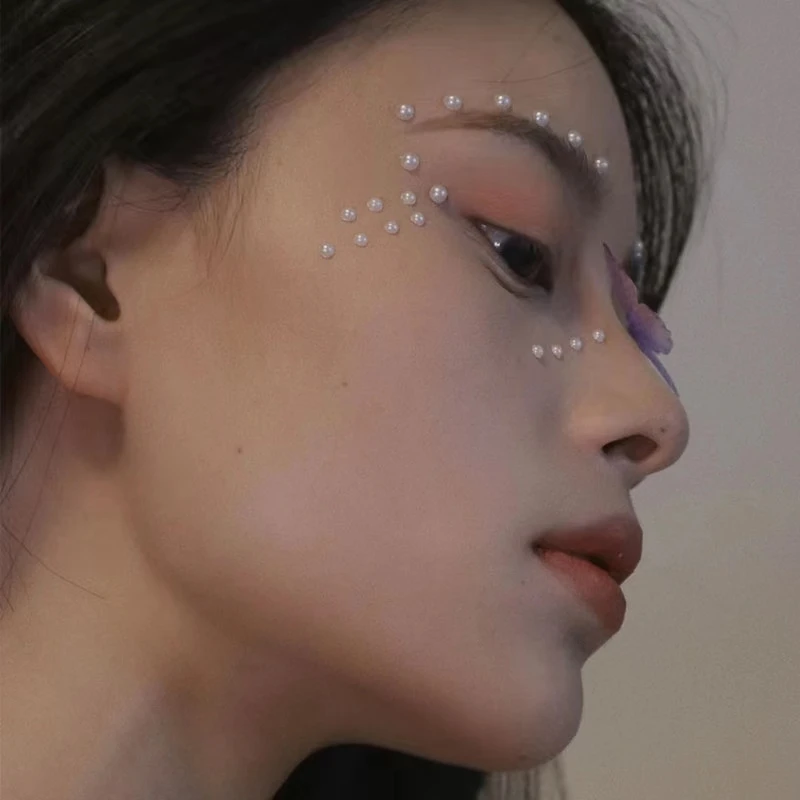 Custom Makeup Ball Decoration Eco-friendly Stickers For Kids Girls Face eye jewels gemstones Adhesive party face rhinestone