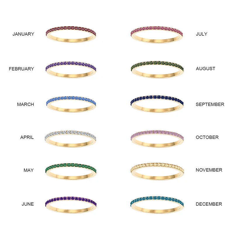 Hot Selling Fashionable Simple Stacking Rhinestone Ring Decoration Gift Stainless Steel Rings
