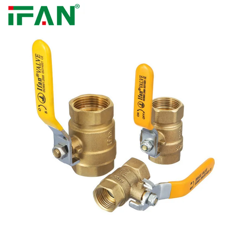 Valves China Supplier Forged Brass Body Gas Valve Yellow Long Handle PN25 Brass Ball Valve In Stock Free Sample
