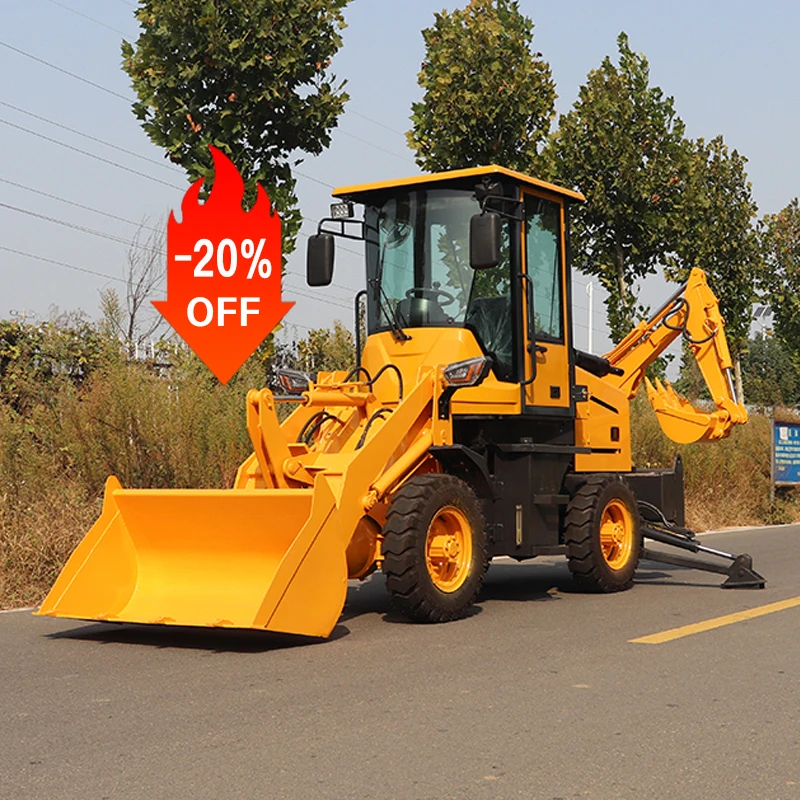 free shipping chinese mini backhoe loader 4x4 compact tractor with loader and backhoe