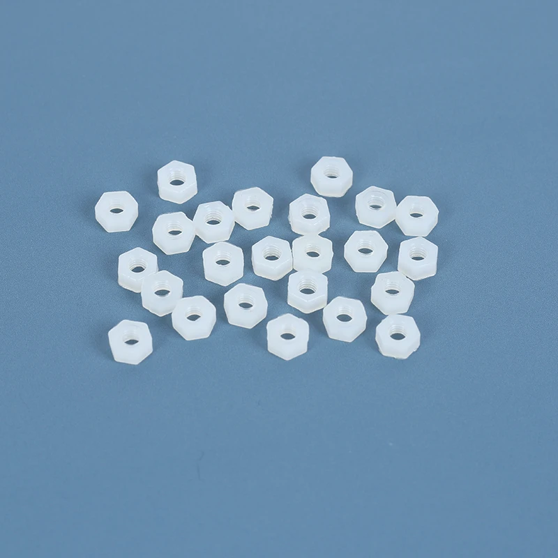 Plastic Screws and Nuts Nylon Nut Cap Hex Nylon PA66 Manufacturers Supply White Nylon Insulated Hexagon Nut