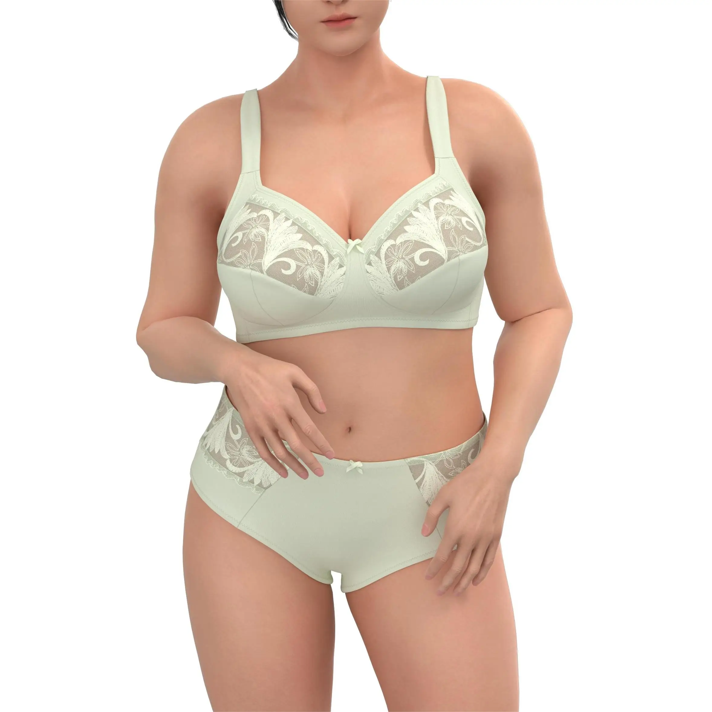 Big Bra Plus Size Womens Underwear f g h I k Cup  Female Bra and Panty Set