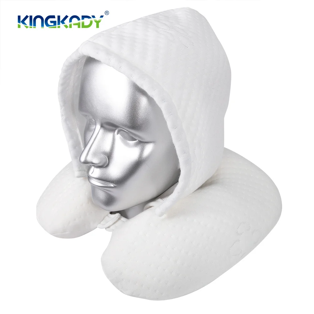 Wholesale Memory Foam Travel Neck Pillow With hood