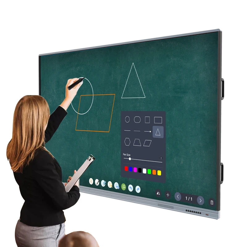 LONTON 75 Inch OEM teaching smart boards electronic interactive whiteboard classroom flat panel digital drawing board