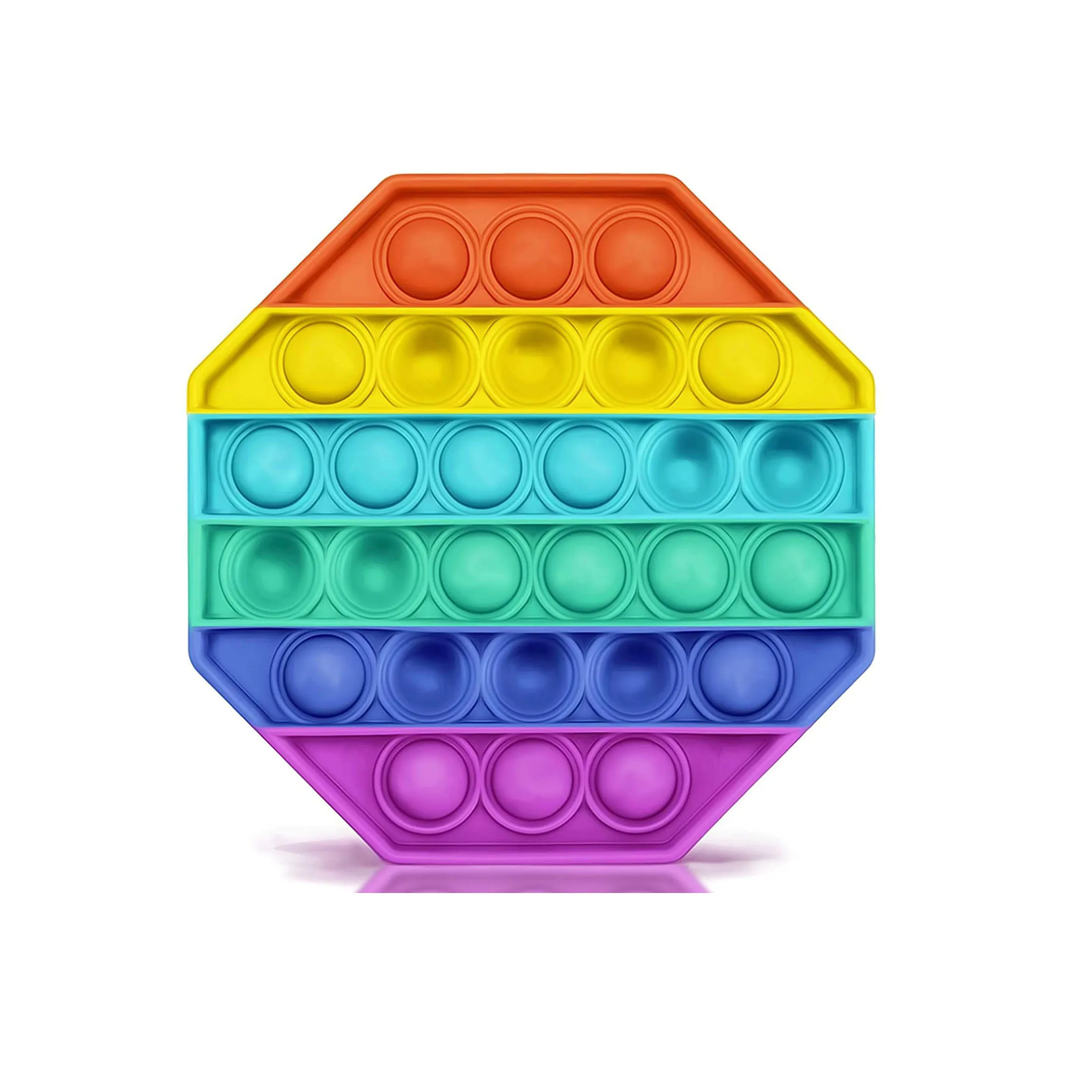 2021 Hot Sale Rainbow Fidget Toy Sensory Pop Fidget Popper Silicone Anti Stress Toys