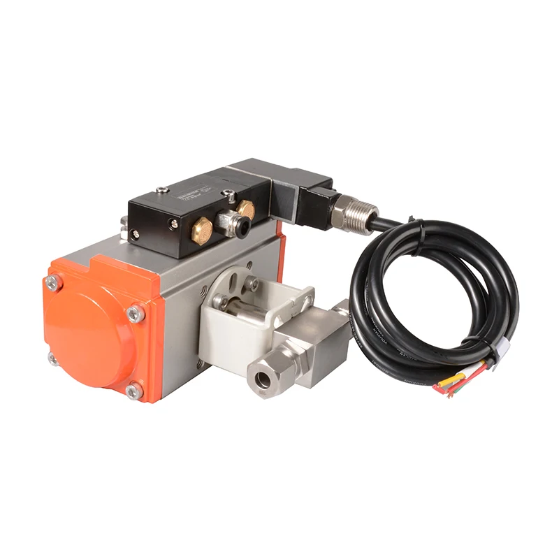 Stainless Steel 6000psi Pneumatic Compression Ball Valve with Explosion Proof Coil