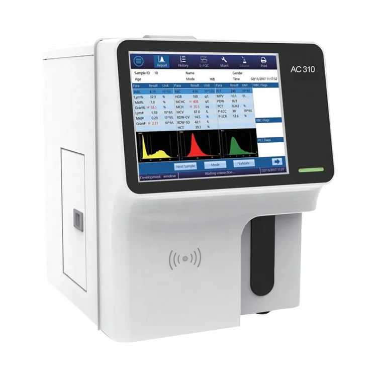Hematology Analyzer 3000plus Blood Cbc Test Machine 3 Part Hematology Analyzer