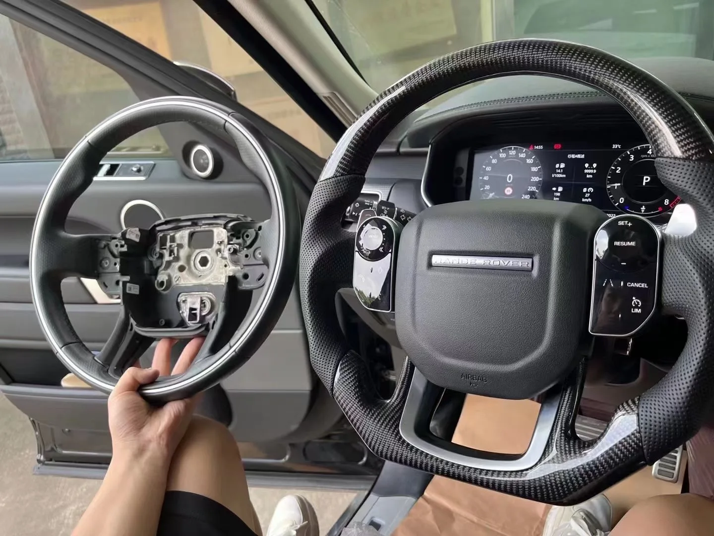 Автомобильное рулевое колесо из углеродного волокна для Range Rover Sport Land перфорированной