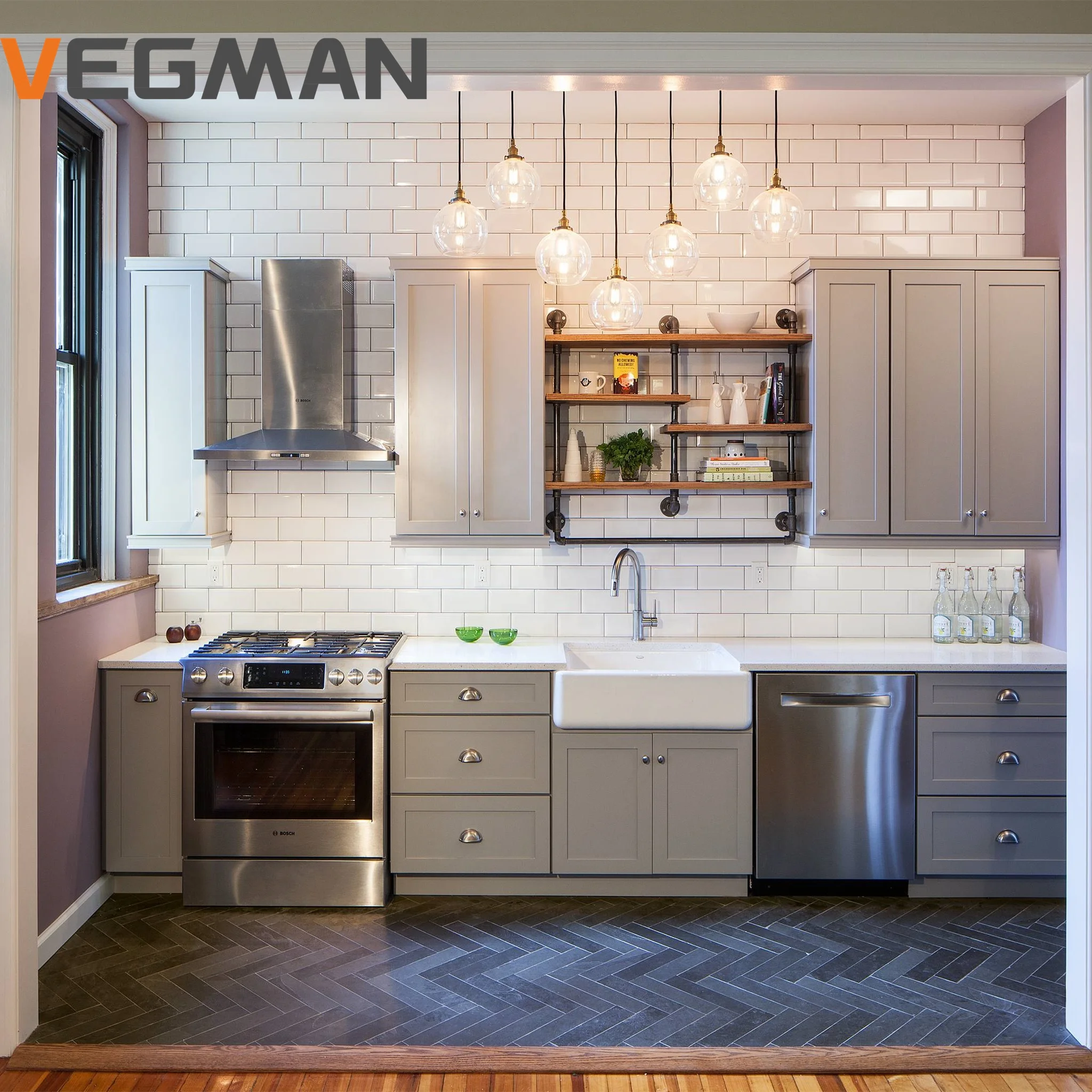 Furniture Solid Wood Kitchen Small Cabinet Set For Mini Kitchen