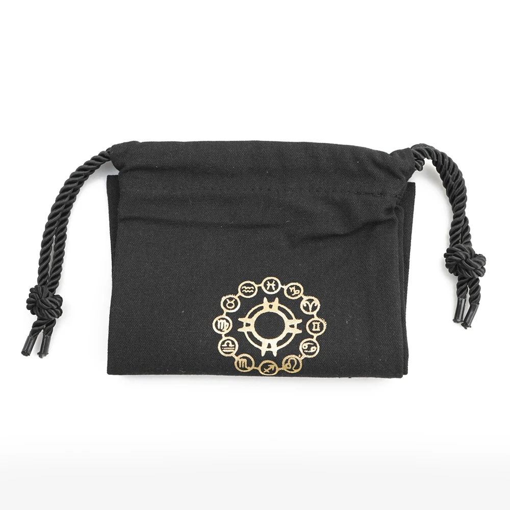 wholesale custom gold foil logo cotton clothes Manufacturer Bag Portable Travel Storage Pouch Drawstring Dust Bags