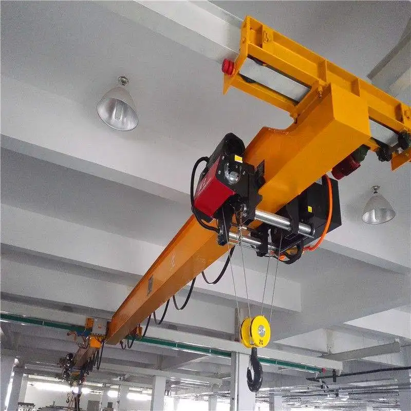 Electric Trolley Travelling Single Beam Bridge Overhead Crane Bridge New Product Provided 2 Ton Engines Truck Crane 6m 8 Wheels