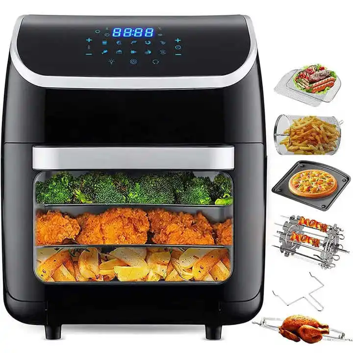 12L Freidora De Aire Electric Healthy Digital Control Oilless Air Fryer Oven Cooker with Visible Window