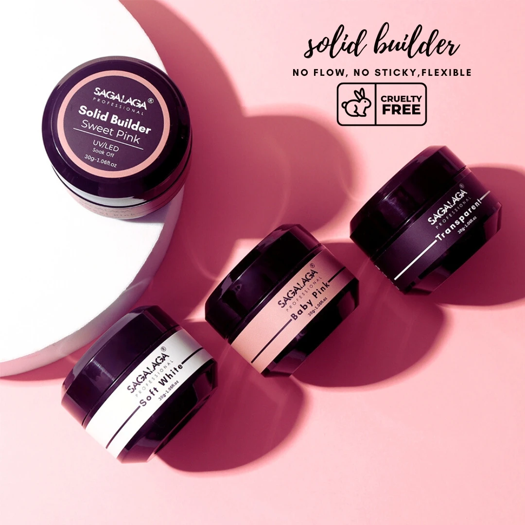 Private Label Color Hard Gel Uv Packaging Builder Nail Nude  Extend Gel Pot For Nails Soak Off Led/uv Gel Nail Art Manicure