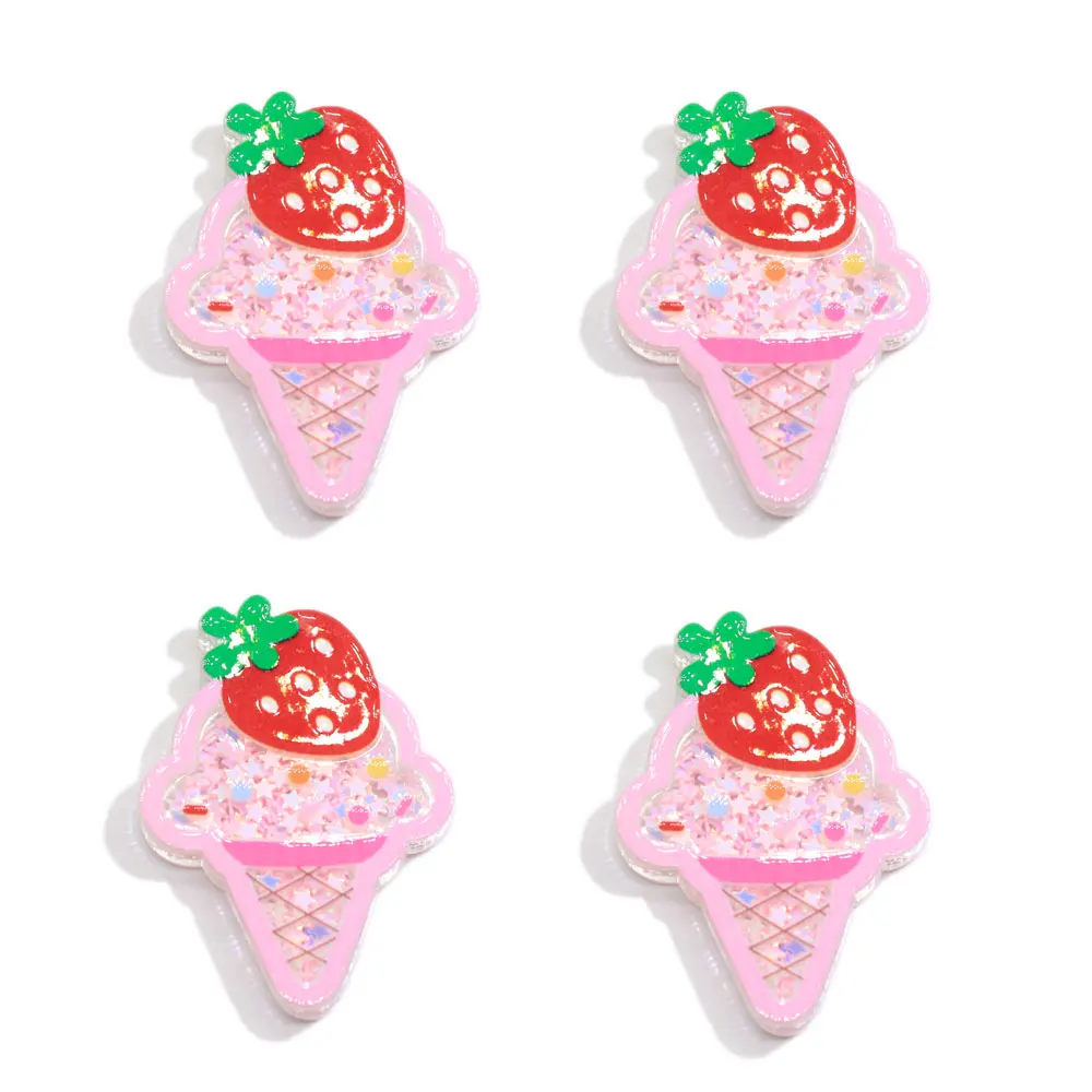  Kawaii напитки чипы пончики мороженое с принтом зыбучих песков блестками яркого цвета мигает шейкеры смолы плоскостной транзистор хрустальных кабошонов для скрапбукинга 