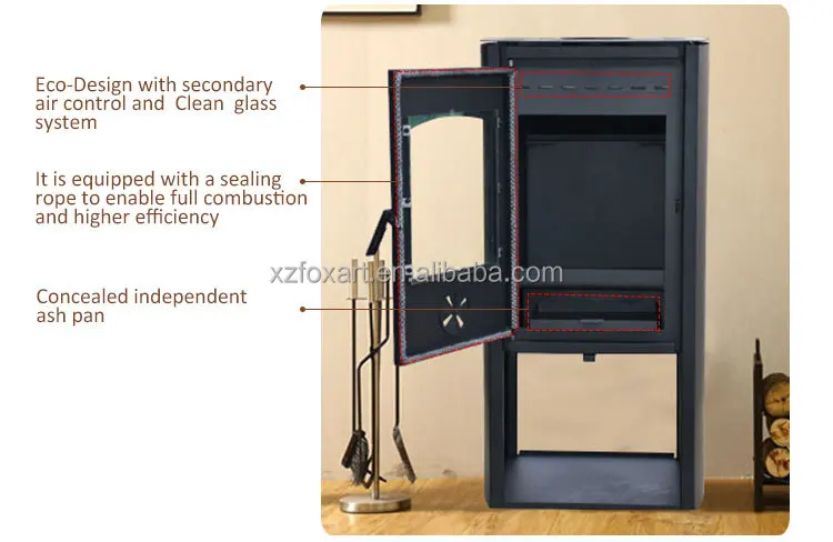Modern freestanding real fire firewood fireplace widely used wood burning stoves for room heating