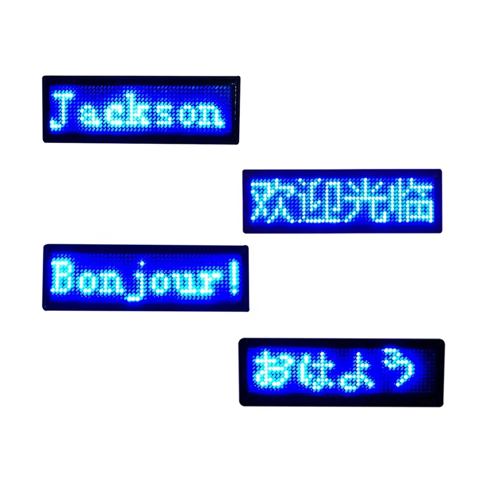 Синяя программа беспроводного управления бейдж со светодиодным дисплеем именная доска